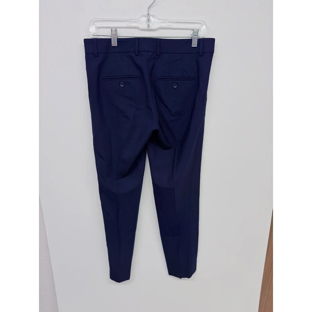 Vince Quiet Luxury Dress Pants Womens 4 Navy Blue Tapered Tailored Old Money - Picture 3 of 3
